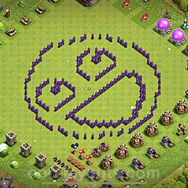 Troll Funny Diseño de aldea Ayuntamiento 7 Copiar - COC TH7 Perfecta Art Distribucion 2024 + Enlace - #36