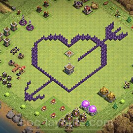 TH7 Funny Troll Base Plan with Link, Copy Town Hall 7 Art Design 2021, #5