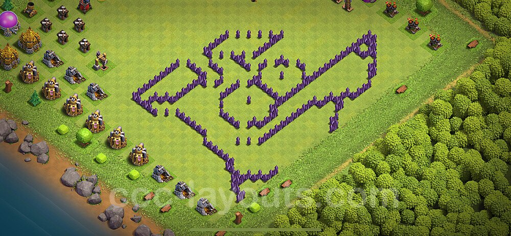 Troll Funny Diseño de aldea Ayuntamiento 7 Copiar - COC TH7 Perfecta Art Distribucion 2024 + Enlace - #31