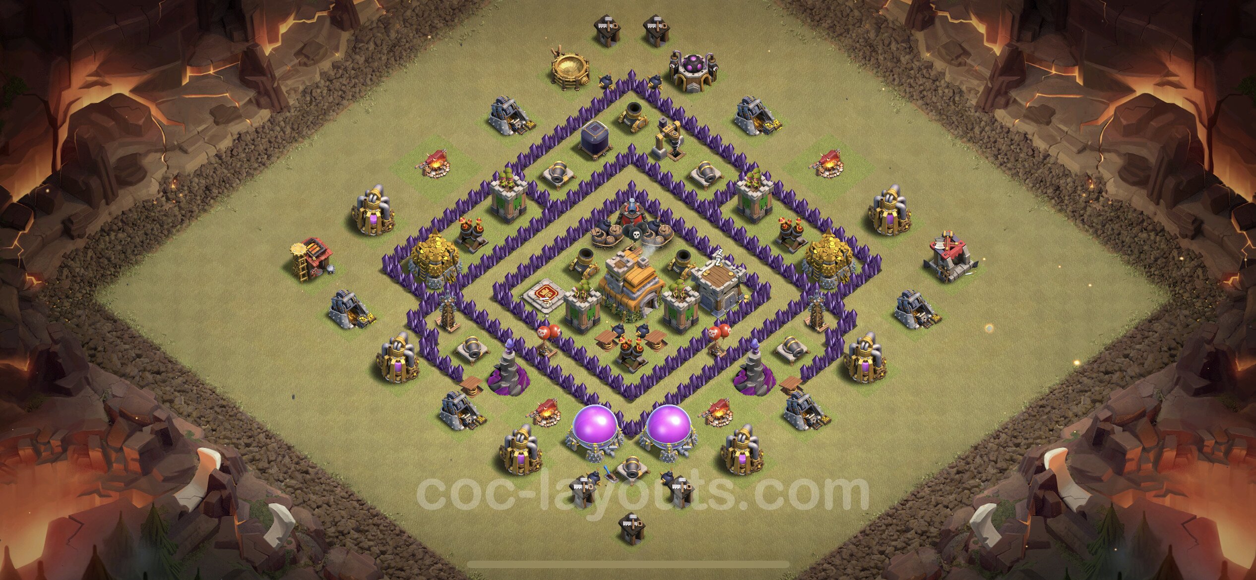 Top War Base TH7 with Link, Anti 3 Stars, Anti Everything - CWL Defence Pla...