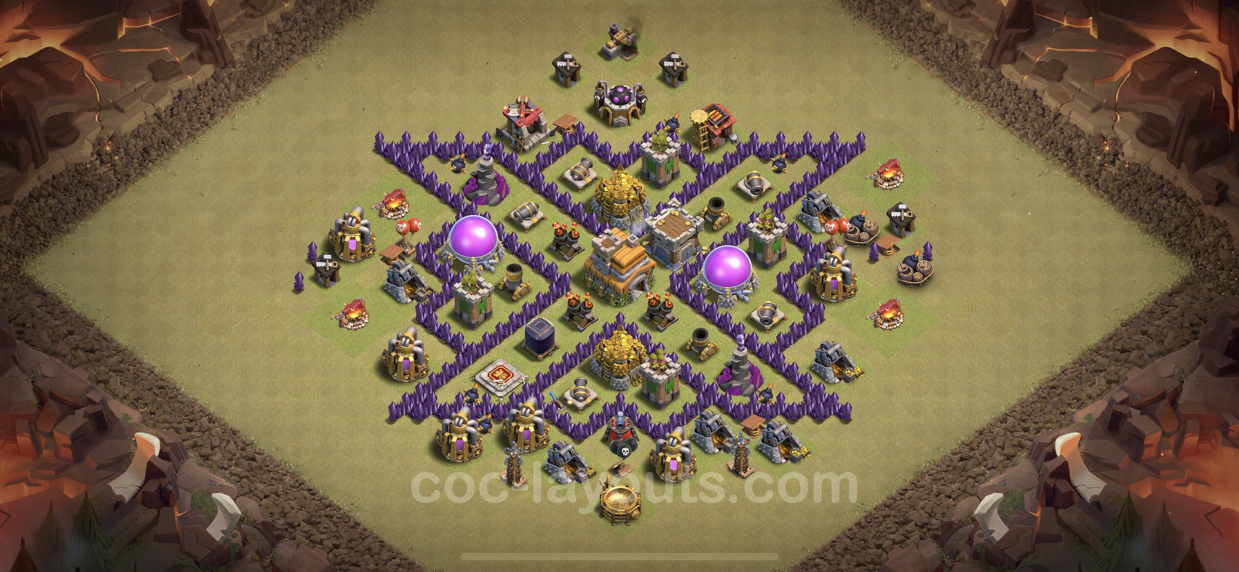 Best Anti 3 Stars War Base TH7 with Link, Hybrid - Town Hall Level 7 CWL .....