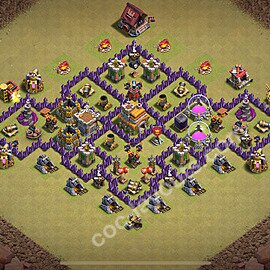 База ТХ 7 2025 для Лиги Войны Кланов (КВ / ЛВК) Скопировать, Анти-Воздух / Дракон, Гибридные, #113