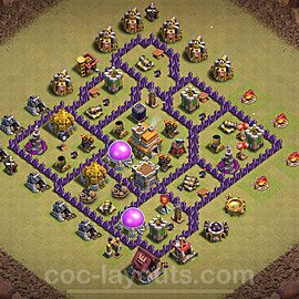 Die Anti 2 Sterne Clan War Base RH7 + Link, Anti Alles 2024 - COC Rathaus Level 7 Kriegsbase (CK / CW) - #123