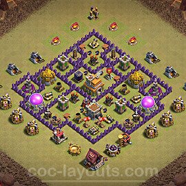 Die Anti 3 Sterne Clan War Base RH7 + Link, Anti Alles 2024 - COC Rathaus Level 7 Kriegsbase (CK / CW) - #134