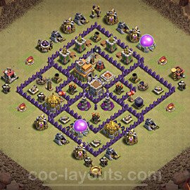 TH7 War Base Plan with Link, Anti Everything, Copy Town Hall 7 CWL Design, #16