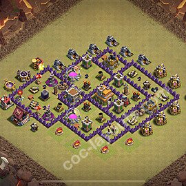 Военная База ТХ 7 2025 Максимальная Прокачка для Лиги Войны Кланов (КВ / ЛВК) Скопировать, Гибридные, #167