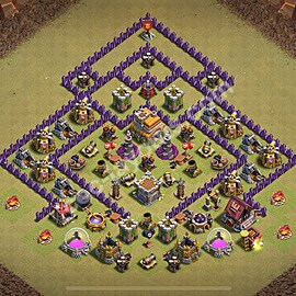 Top Base de Guerre HDV 7 + Lien (Link) 2025 gdc - Hôtel de Ville 7 Base Copier - #172