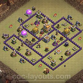 TH7 Max Levels CWL War Base Plan with Link, Anti Everything, Copy Town Hall 7 Design, #2