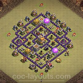 TH7 War Base Plan with Link, Anti 3 Stars, Anti Everything, Copy Town Hall 7 CWL Design, #45