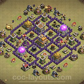 Die Clan War Base RH7 + Link, Anti Alles, Hybrid 2022 - COC Rathaus Level 7 Kriegsbase (CK / CW) - #50