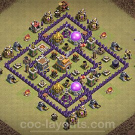Die Anti 3 Sterne Clan War Base RH7 + Link, Anti Alles 2022 - COC Rathaus Level 7 Kriegsbase (CK / CW) - #63
