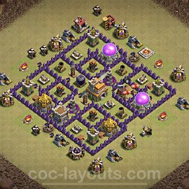 Die Clan War Base RH7 + Link, Hybrid 2022 - COC Rathaus Level 7 Kriegsbase (CK / CW) - #65