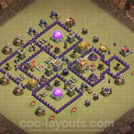 TH7 Max Levels CWL War Base Plan with Link, Anti Everything, Hybrid, Copy Town Hall 7 Design, #7