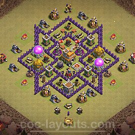 Die Clan War Base RH7 + Link, Anti 3 Sterne, Anti Alles 2023 - COC Rathaus Level 7 Kriegsbase (CK / CW) - #75
