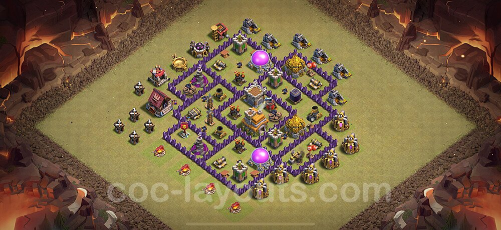 Die Clan War Base RH7 + Link, Anti Alles 2025 - COC Rathaus Level 7 Kriegsbase (CK / CW) - #166