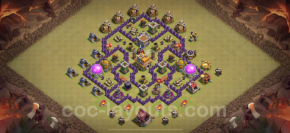 TH7 Anti 3 Stars CWL War Base Plan with Link, Anti Everything, Copy Town Hall 7 Design 2025, #170