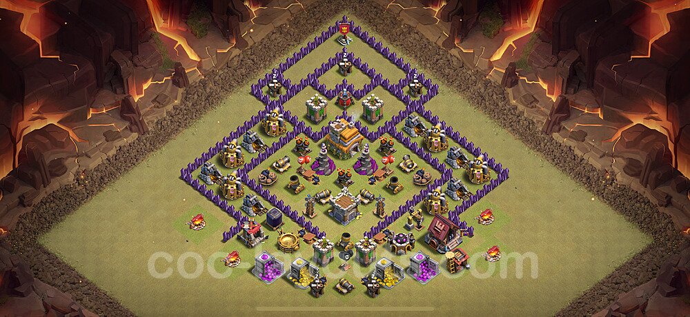 Diseño de aldea para Guerra Ayuntamiento 7 Copiar - COC TH7 Perfecta Distribucion 2025 + Enlace - #172