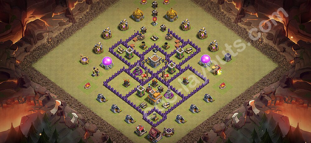 Municipio livello 7 Base di Guerra + Link, Anti tutto - Anti 3 Stelle Disposizione Villaggio COC 2026 TH7 - #60