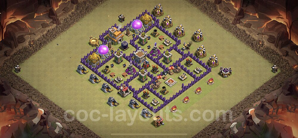 TH7 Max Levels CWL War Base Plan with Link, Anti Everything, Copy Town Hall 7 Design 2022, #69