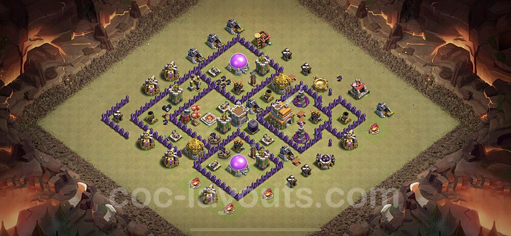 TH7 Max Levels War Base Plan with Link, Copy Town Hall 7 Design 2020, #7