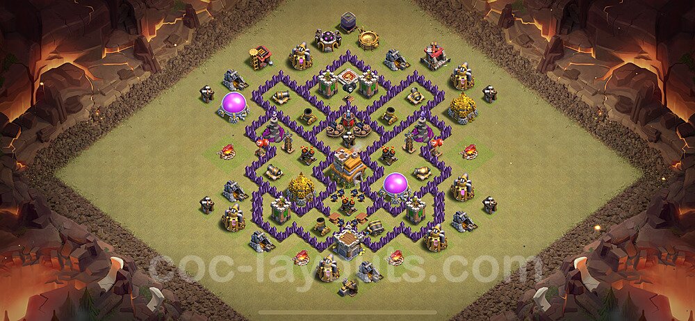 TH7 Max Levels CWL War Base Plan with Link, Anti Everything, Copy Town Hall 7 Design 2023, #73