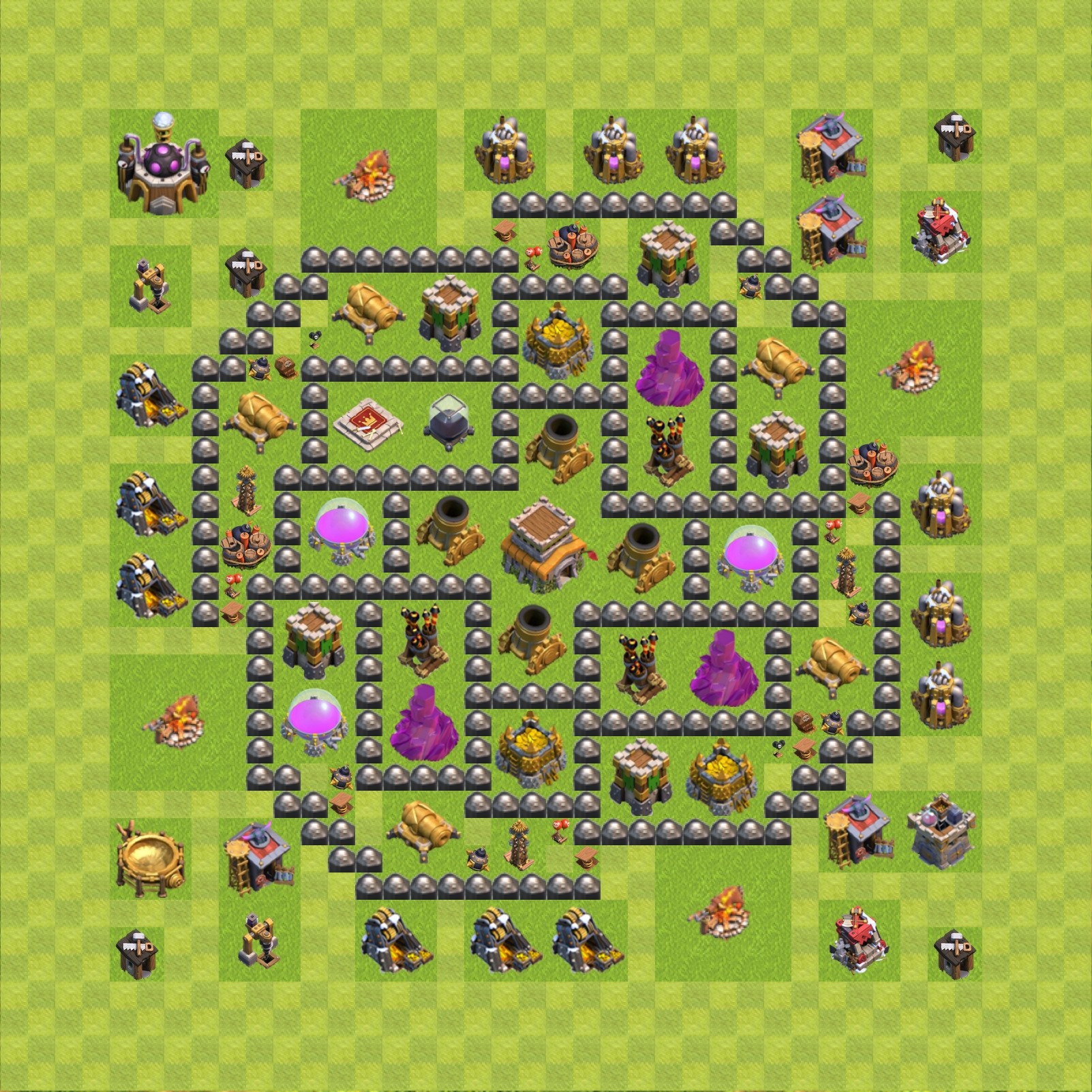 clash of clans base setup level 8