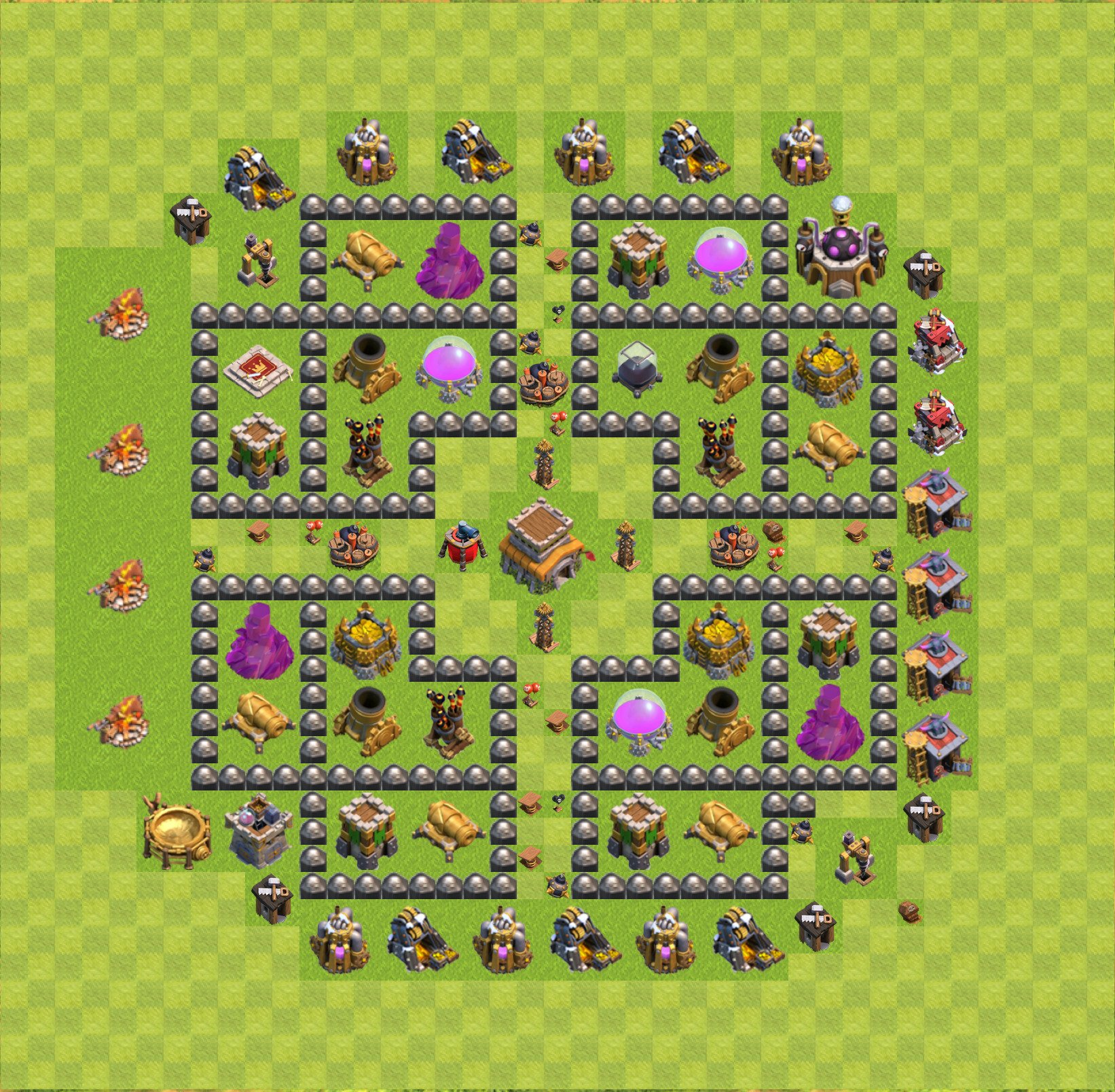 Clash Of Clans Level 8 Town Hall Defense Layout