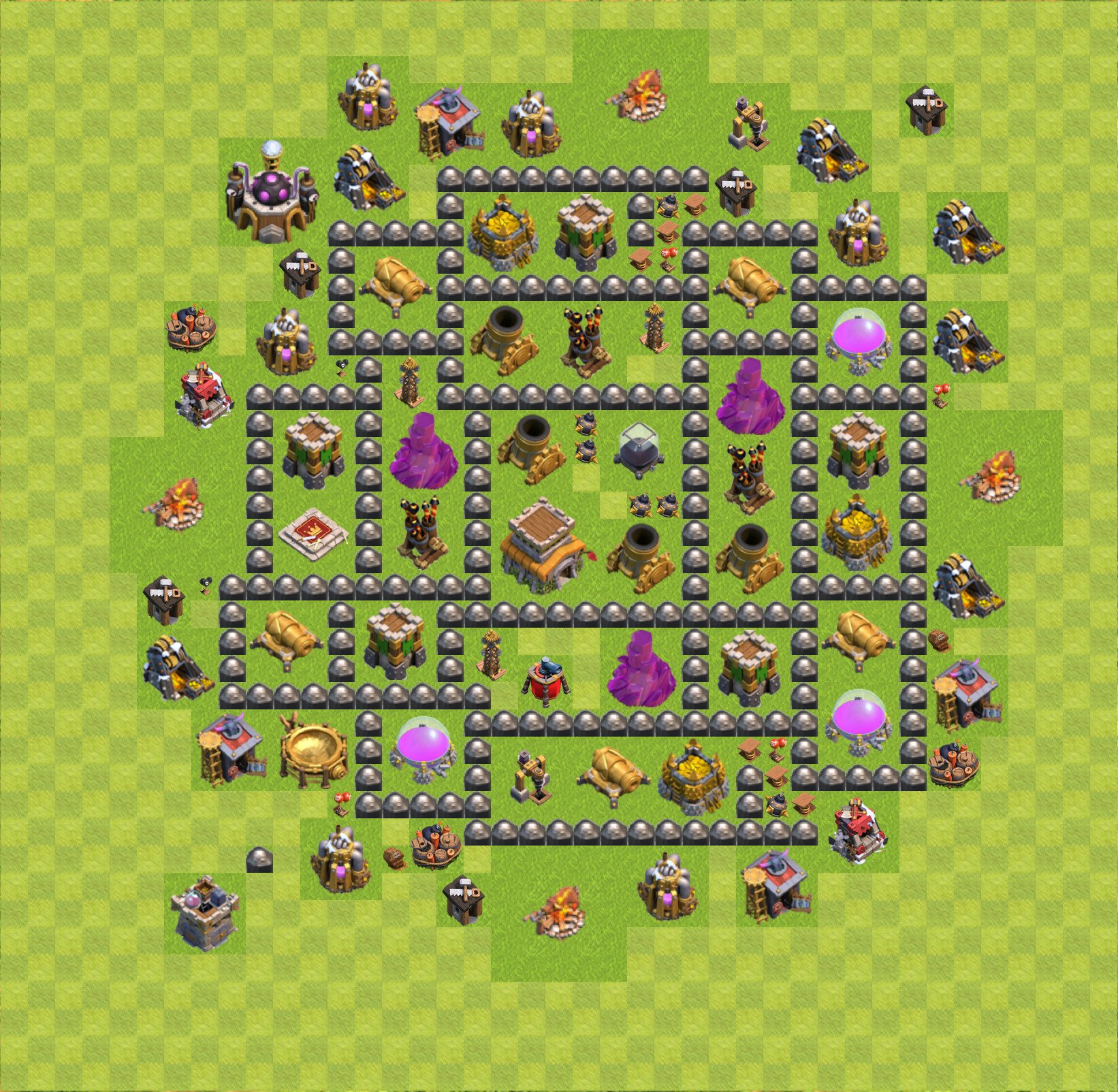 Lvl 8 layout  Clash of clans, Clash of clans game, Clash of clans hack