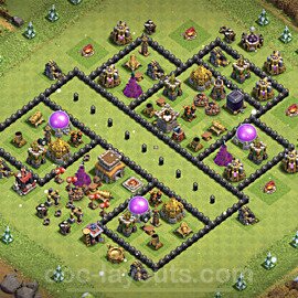 Full Upgrade TH8 Base Plan with Link, Anti Everything, Copy Town Hall 8 Max Levels Design, #222
