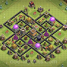 TH8 Trophy Base Plan with Link, Anti Everything, Copy Town Hall 8 Base Design 2023, #227