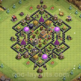 Top TH8 Unbeatable Anti Loot Base Plan with Link, Hybrid, Anti 2 Stars, Copy Town Hall 8 Base Design, #231