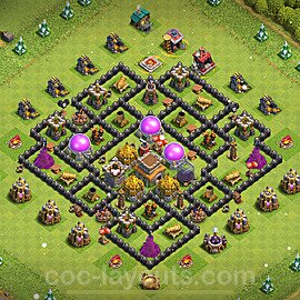 Full Upgrade TH8 Base Plan with Link, Hybrid, Copy Town Hall 8 Max Levels Design 2023, #262