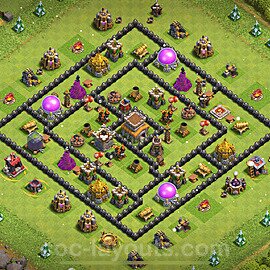 TH8 Anti 2 Stars Base Plan with Link, Anti Everything, Copy Town Hall 8 Base Design 2023, #273