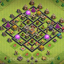 Die Anti Alles Base RH8 + Link, Anti 3 Sterne 2024 - COC Rathaus 8 Kopieren Base - #277