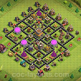 Full Upgrade TH8 Base Plan with Link, Hybrid, Copy Town Hall 8 Max Levels Design 2025, #285