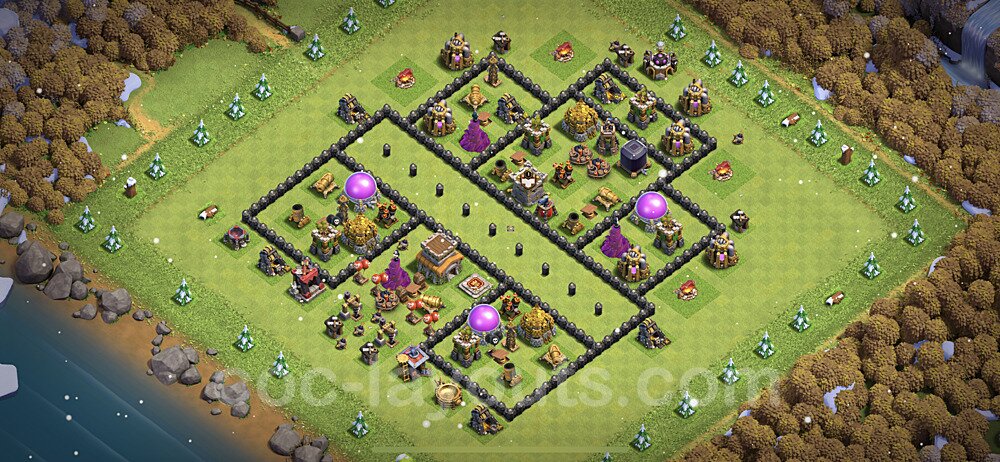 Full Upgrade TH8 Base Plan with Link, Anti Everything, Copy Town Hall 8 Max Levels Design 2023, #222