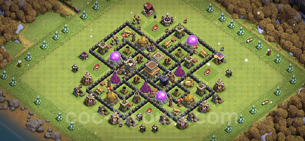 TH8 Trophy Base Plan with Link, Anti Everything, Copy Town Hall 8 Base Design 2023, #227