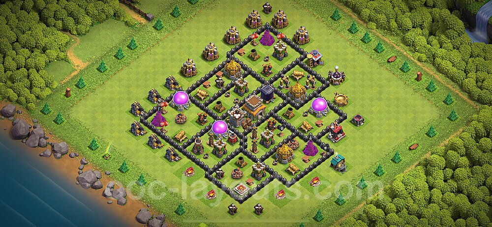 Full Upgrade TH8 Base Plan with Link, Hybrid, Copy Town Hall 8 Max Levels Design 2024, #276