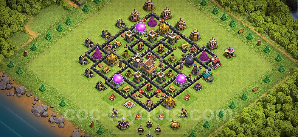 Die Anti Alles Base RH8 + Link, Anti 3 Sterne 2024 - COC Rathaus 8 Kopieren Base - #277