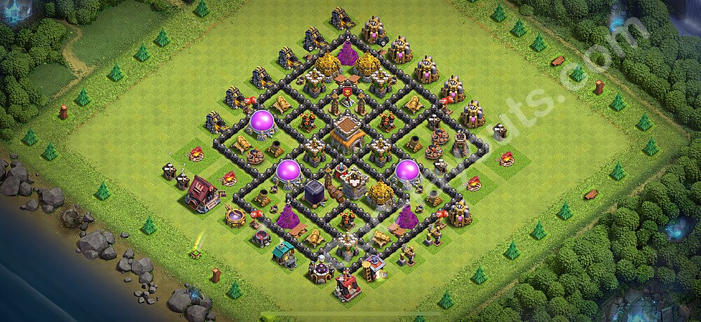 Défense Base Maxé HDV 8 + Lien (Link), Hybride 2025 - Hôtel de Ville 8 Base Copier - #285