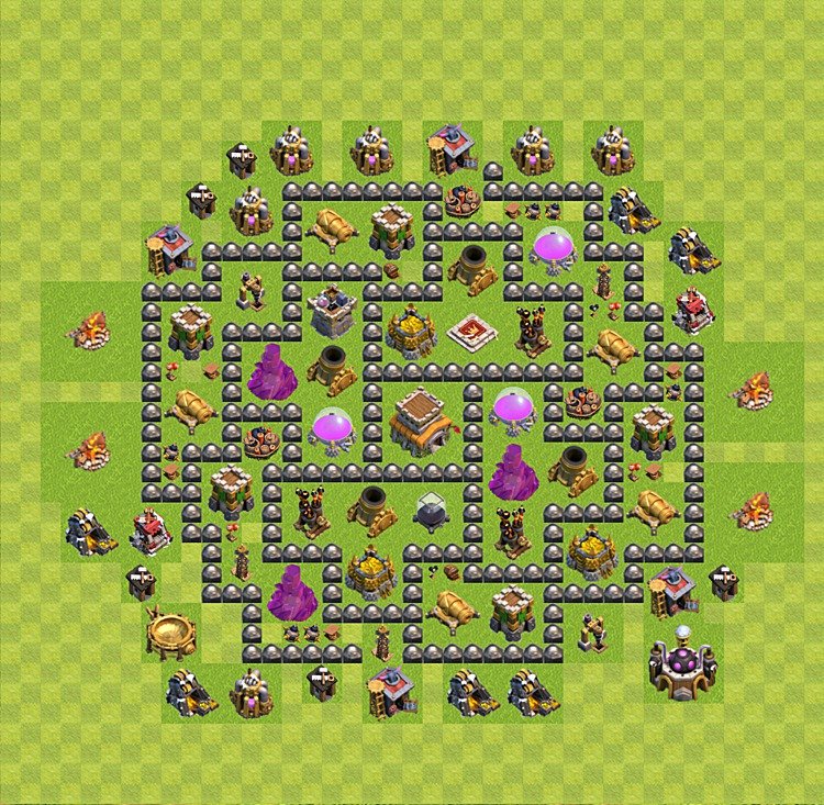 TH8 Trophy Base Plan, Town Hall 8 Base Design, #4