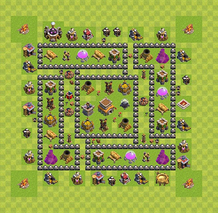 clash of clans base design th8