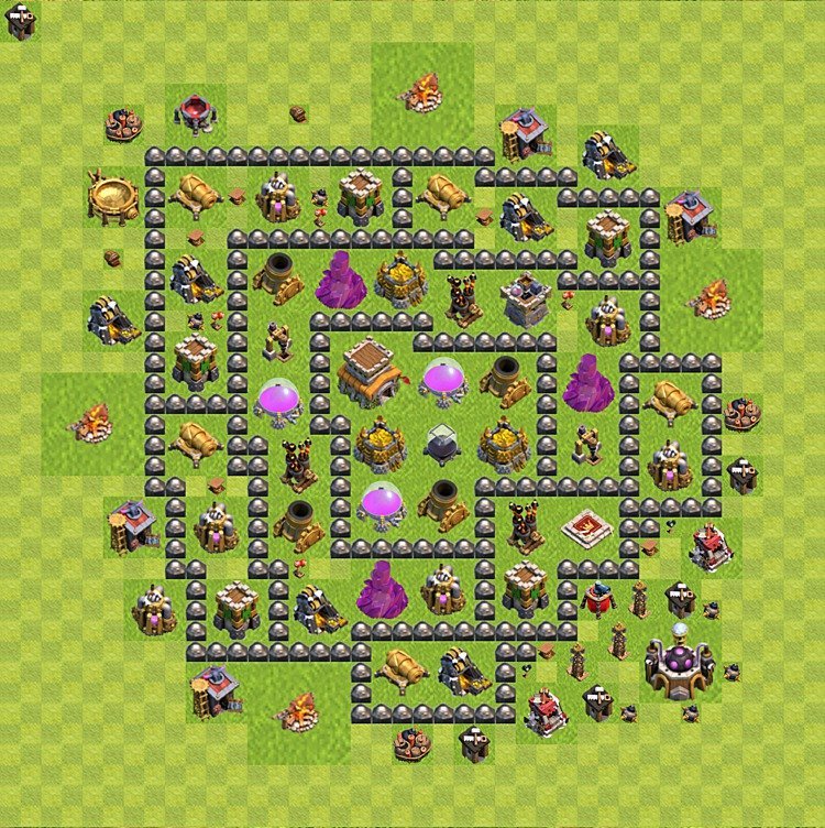 TH8 Trophy Base Plan, Town Hall 8 Base Design, #93