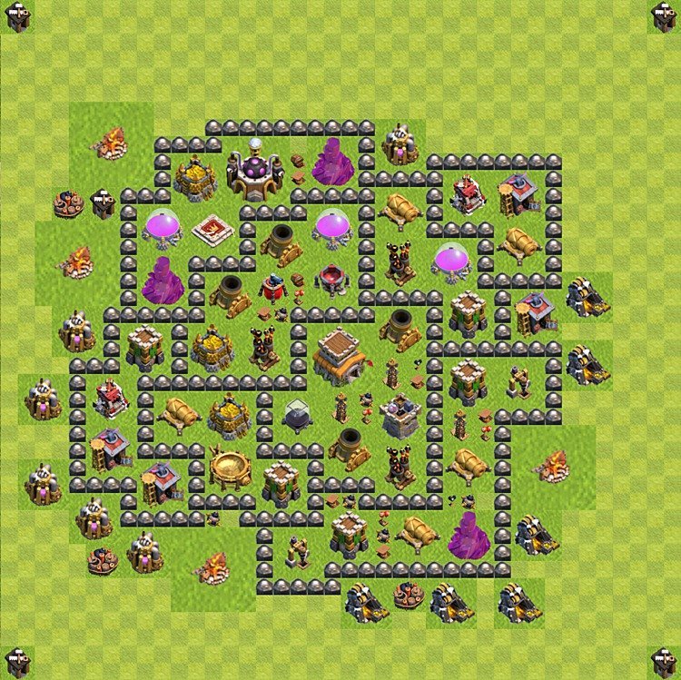 TH8 Trophy Base Plan, Town Hall 8 Base Design, #95