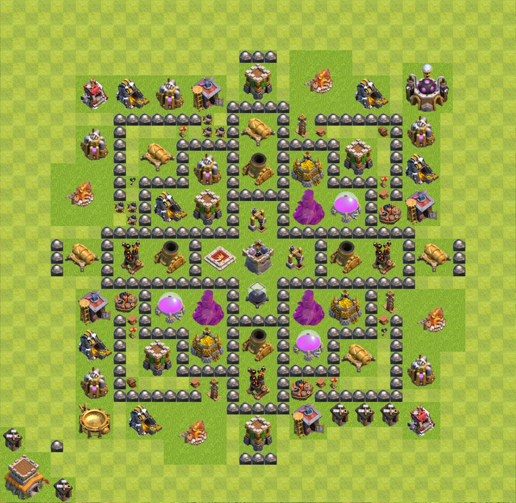 Farming Base TH8 - plan / layout / design - Clash of Clans - (#13) .