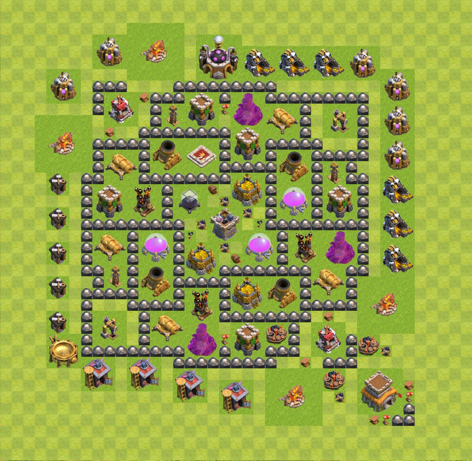 Farming Base TH8 - plan / layout / design - Clash of Clans - (#18) .