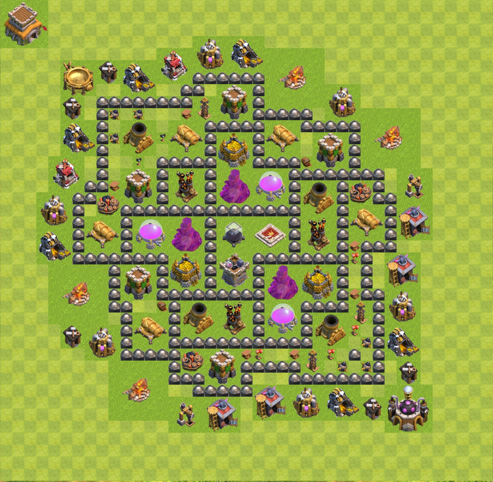 Farming Base TH8 - plan / layout / design - Clash of Clans - (#39) .