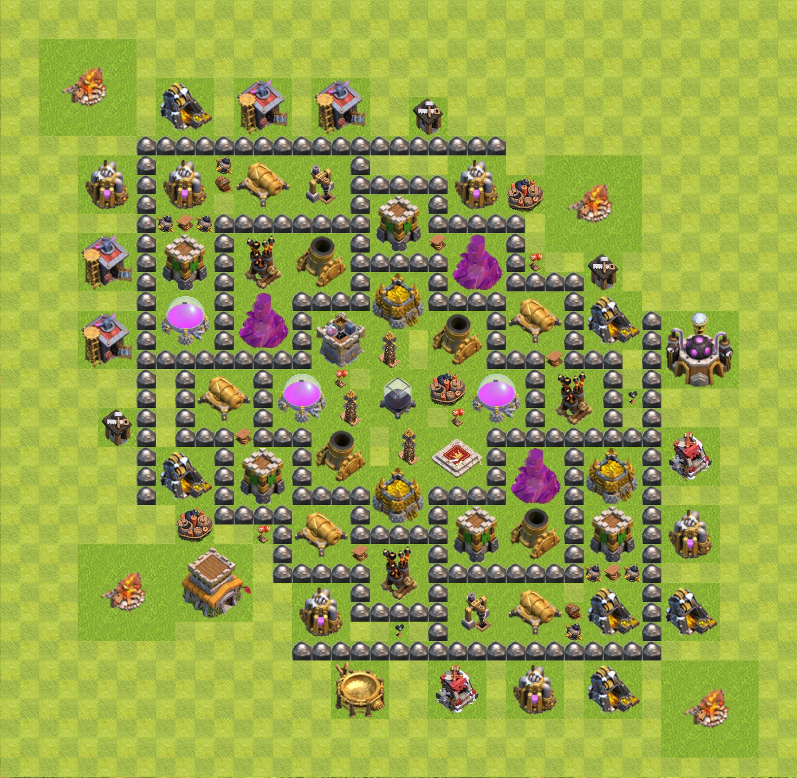 Farming Base TH8 - plan / layout / design - Clash of Clans - (#43) .