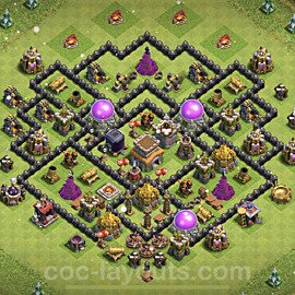 Base plan TH8 (design / layout) with Link, Anti Everything, Hybrid for Farming 2023, #132
