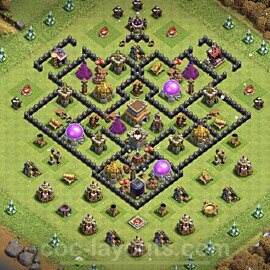 Base plan TH8 (design / layout) with Link for Farming 2023, #134